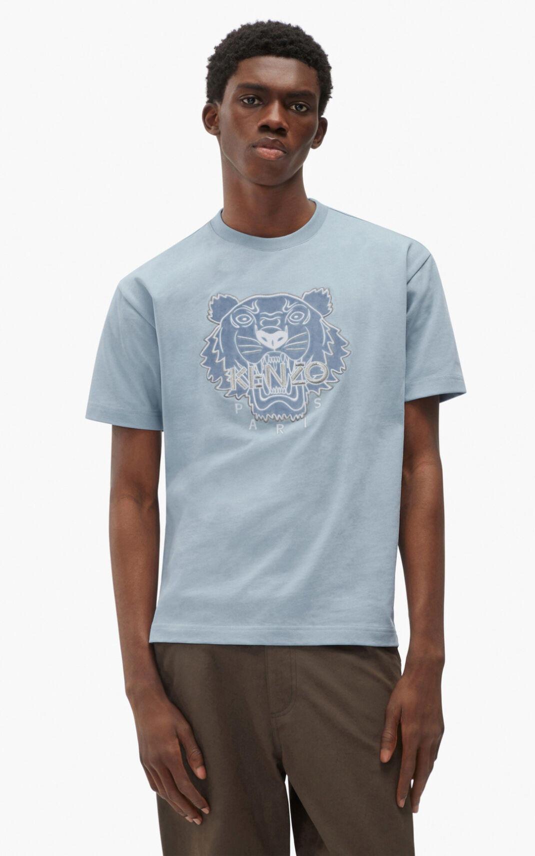 Kenzo The Invierno Capsule Tiger Camisetas Hombre Gris | 5417863-NQ